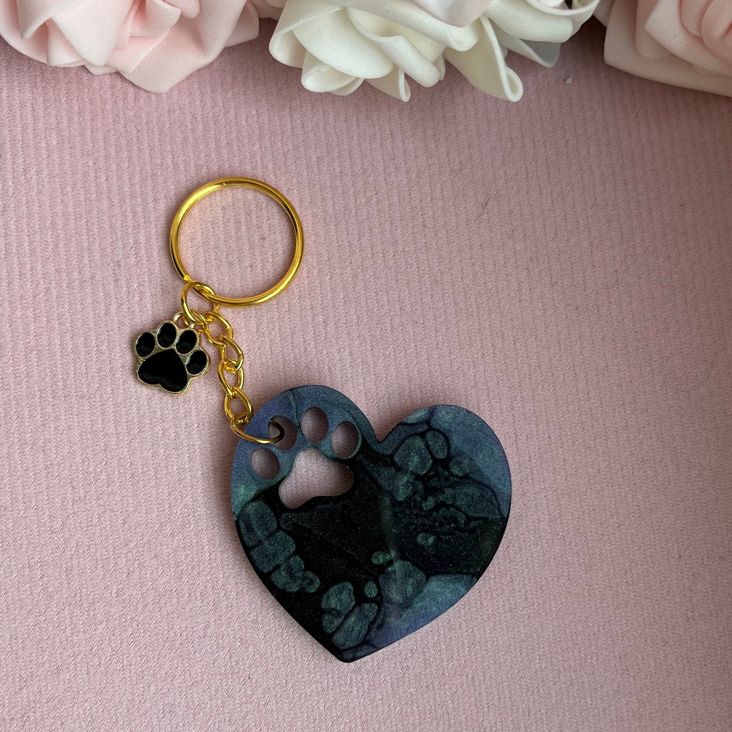 Herz-Pfote Schlüsselanhänger / verschiedene Varianten