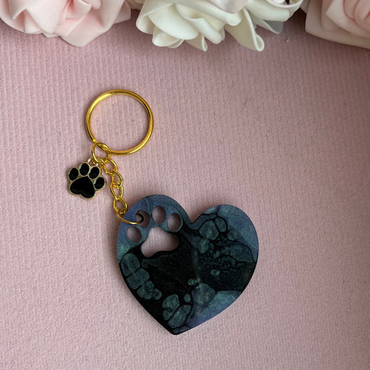 Herz-Pfote Schlüsselanhänger / verschiedene Varianten